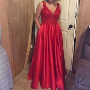 Red prom dress